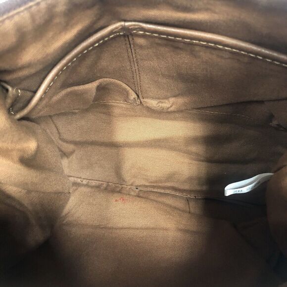 Fossil Purse Womens M Multi Striped Fabric & Leather Shoulder Bag Boho Festival - Picture 10 of 11